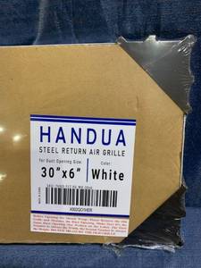 lot 38078 image: Handua Steel Return Air Grille White 30�� x 6��