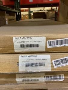 lot 38087 image: Raised Panel 14.5 x 59 Black #050 Item VBLR59BL Set Of 3