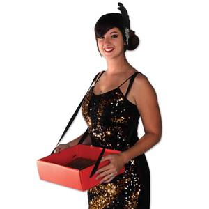 lot 38091 image: Club Pack of 12 Red Cigarette Girl Party Tray Prop Decorations 13