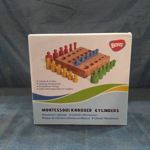 lot 56089 image: BOHS Montessori Knobbed Cylinders Game
