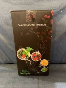 lot 56247 image: FGS Kitchens Stainless Steel Strainers