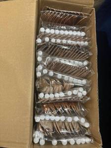 lot 56297 image: WHITE AND ROSE GOLD 180 PIECE PLASTIC SILVERWARE