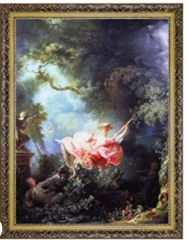 lot 40003 image: QJKai Jigsaw Puzzle Jean-Honor� Fragonard - The Swing 1500 Pieces Paper Puzzles Game Toys Oil Printing Decor for Adults Kids