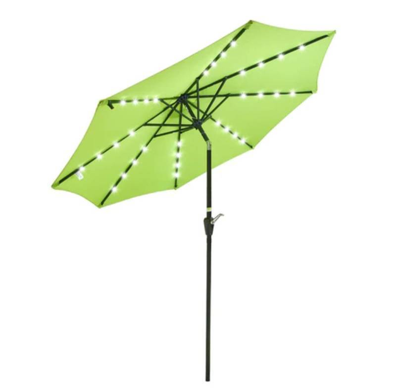 lot 10016 image: AMAZING FOR LESS 9 FT LED CRANK & TILT UMBRELLA