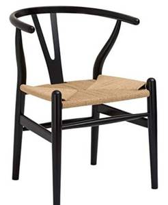 lot 10005 image: POLY & BARK Weave Chair, Black RETAIL $169.99