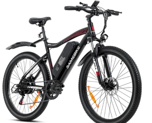 lot 5004 image: SAMEBIKE ELECTRIC BICYCLE MODEL 26A RETAIL $999.99