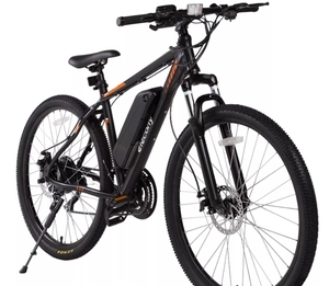 lot 50002 image: Elecony 27.5 Electric Bike, 350W City Commuter Electric Mountain Bicycle, 20MPH Adult Ebike with Removable 36V 10.4Ah Battery, Suspension Fork, Professional 21 Speed Gears, BlackBlue $1099.99