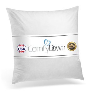 lot 2307 image: ComfyDown 95% Feather 5% Down, Square Decorative Pillow Insert, Sham Stuffer.