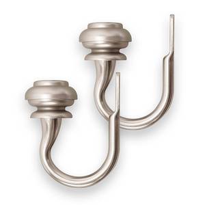 lot 10102 image: Pinnacle Bold Pole Metal Curtain Holdback Set (Set of 2)