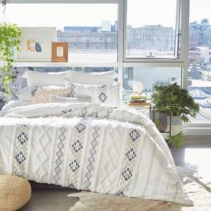 lot 10227 image: Peri Home Geo Stripe Chenille Tufted Comforter & Shams Set in Indigo at Nordstrom, Size King