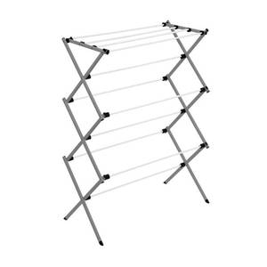 lot 10038 image: Honey-Can-Do Collapsible Steel Clothes Drying Rack Gray