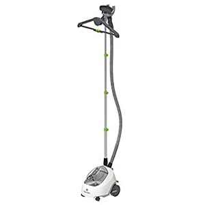 lot 10100 image: Steamfast SF-520 Full Size Fabric Steamer with Insulated Hose, Clothes Hanger, and Fabric Brush , White (B01AB2H1ZS)