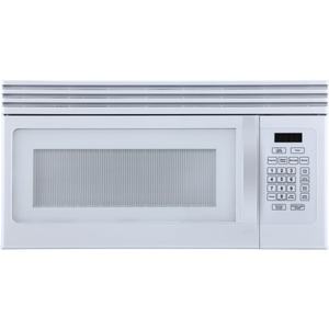 lot 10135 image: Black & Decker 1.6 Cu Ft Over-The-Range Microwave With Top-Mount Air Recirculation Vent, White