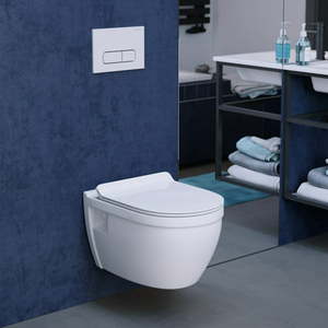 lot 10143 image: Swiss Madison Ivy Wall-Hung Elongated Toilet Bowl - Retail $245.00