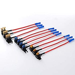 lot 76 image: Nilight - 50040R 12V Car Add-a-Circuit Fuse Adapter with Standard and Mini TAP Profile TAP Blade Fuse for Cars Trucks Boats, 10 Pack Fuse Holder-3 types, 2 Years Warranty (B07TBRM45F)
