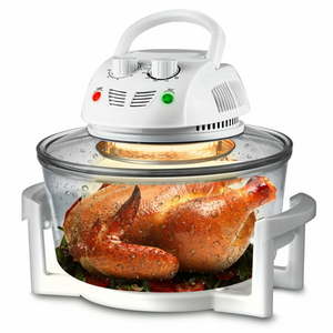 lot 2386 image: NutriChef PKAIRFR48 Halogen Oven Air-Fryer Infrared Convection Cooker Healthy Kitchen Countertop Cooking