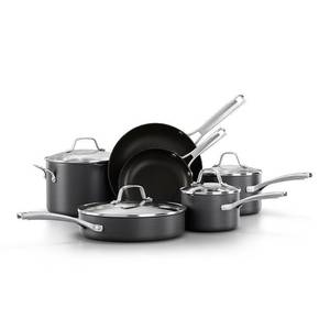 lot 2393 image: Calphalon Classic Hard-Anodized Nonstick Pots and Pans, 10-Piece Cookware Set
