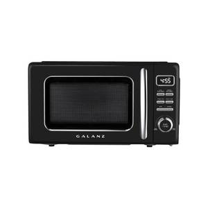 lot 10241 image: Galanz Americas 0.9 900 watt Retro Microwave - Black, 18 x 12.5