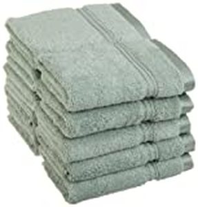 lot 3949 image: Superior Egyptian Cotton 10-Piece Face Towel Set, Sage