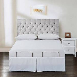 lot 3950 image: Bed Makers Adjustable Bed Wrap-Around 15 Tailored Bed skirt King