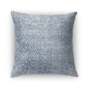 lot 2308 image: Kavka Designs blue zander dark blue destressed accent pillow by Kavka Designs