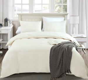 lot 3874 image: JML Twin 2 PC Bedding Set, White, Duvet-68 x 90, Pillow Case-20 x 26