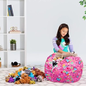 lot 2319 image: Kids Stuffed Animal Storage Bean Bag Chair