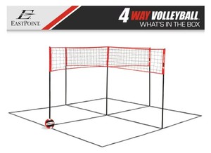 lot 74 image: Eastpoint Sports 4 Way Volleyball Set - Retail $151.99