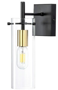 lot 82 image: 1 Light Modern Metal Wall Sconce (stock photo approximate)