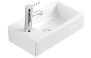 lot 2383 image: White Porcelain Bathroom Sink Kit for Small Spaces (stock photo approximate)