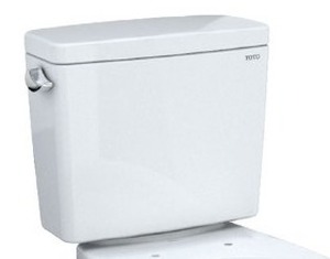 lot 10153 image: TOTO CST776CSFG#01 Drake Two-Piece Elongated 1.6 GPF Universal Height Toilet with CEFIONTECT and Tornado Flush Cotton White