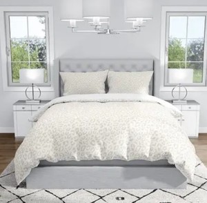 lot 10209 image: Leopard Ivory Duvet Cover By Kavra Designs