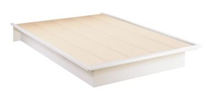 lot 10070 image: South Shore Platform Bed Frame White