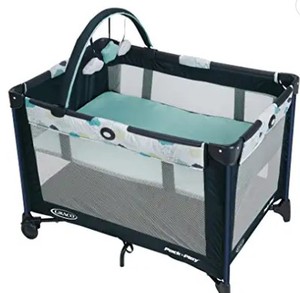 lot 10141 image: Graco Pack & Play Bassinet Teal