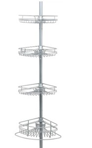 lot 10162 image: Zenne Home Shower Tension Pole Caddy