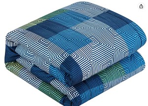 lot 10163 image: America Campus Original Geo Blocks Bed In A Bag, Full, Blue