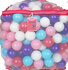 lot 10195 image: Click N Play Ball Pit Balls Value Pack of 400  Crush Proof Plastic Play Balls  Phthalate Free & PBA Free  6 Bright Colors in Reusable and Durable Storage Mesh Bag with Zipper