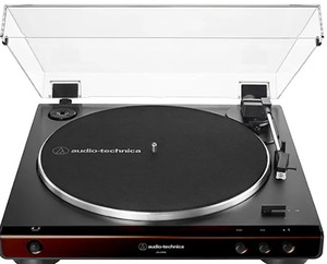 lot 10239 image: Audio Technica Turntable, Black, 14 x 14