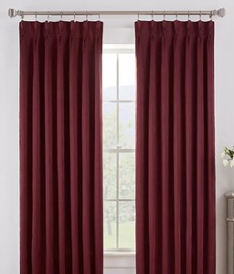 lot 10247 image: Marin One Pinch Pleat Back Tab Panel With Lining And Interlining, 29 x 108, Red