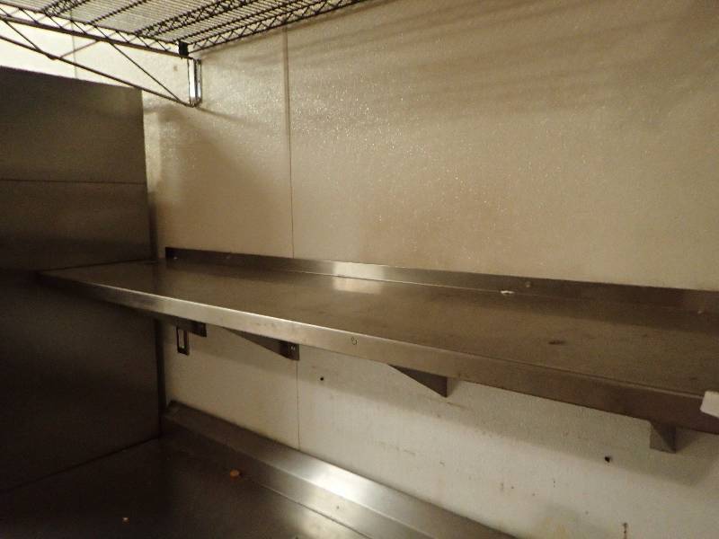 lot 2054 image: 68 Fully Stainless Wall Mounted Shelf