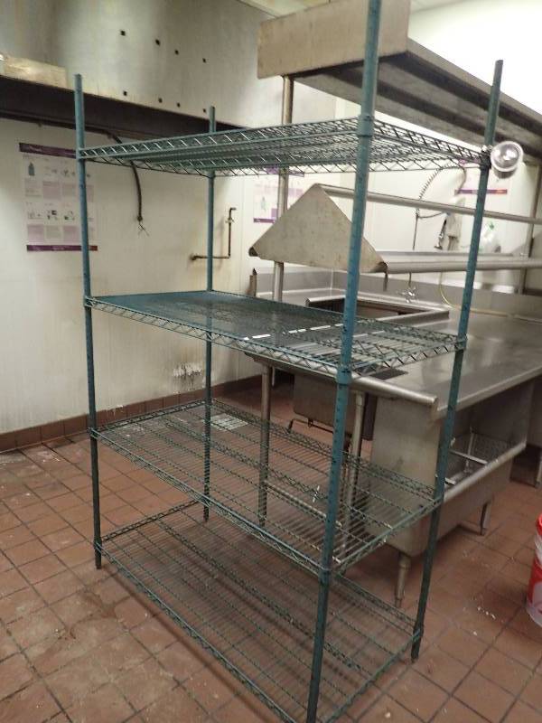 lot 2067 image: (4) Tier Wire Metal Metro Rack