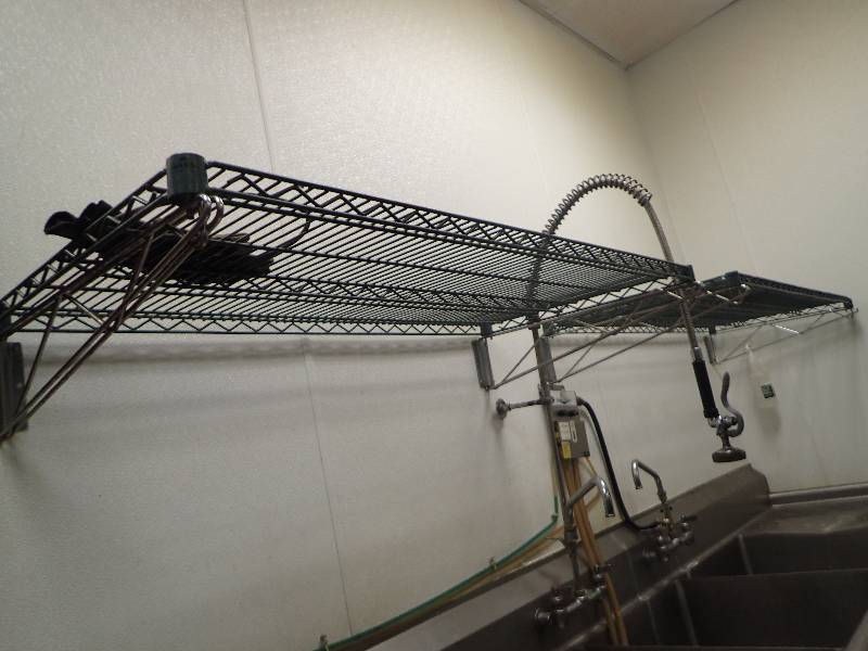 lot 2069 image: (2) 48x24 Wire Metal Storage Shelves