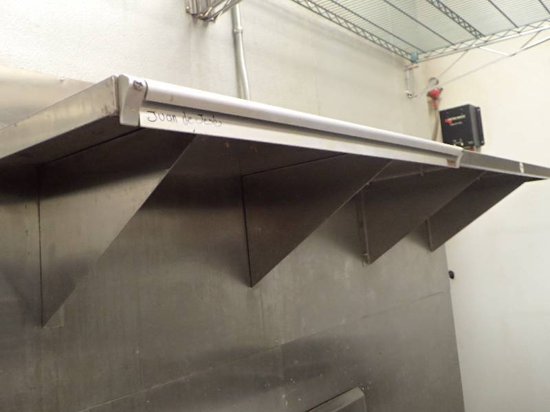 lot 2081 image: Fully Stainless 77 Wall Mounted Shelf
