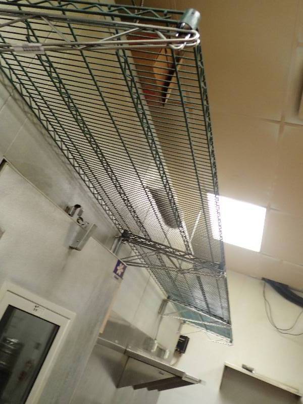 lot 2084 image: (3) 59x24 Wire Metal Shelves