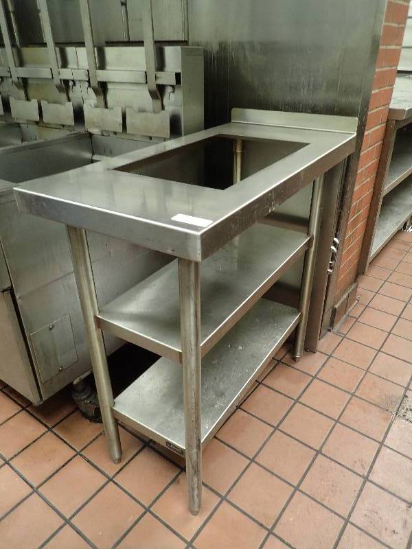 lot 2106 image: (3) Tier Stainless Fry Dump Station