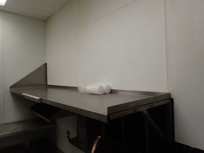 lot 2111 image: 96 Fully Stainless Wall Mounted Shelf