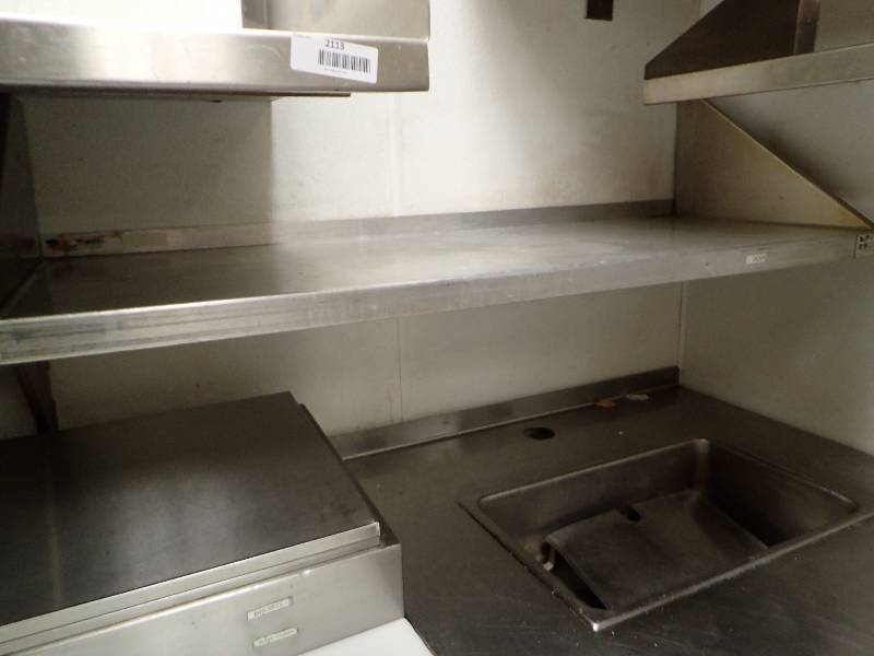 lot 2114 image: (1) 48x18 Fully Stainless Wall Mounted Shelf W (1) 48x12 Fully Stainless Wall Mounted Shelf