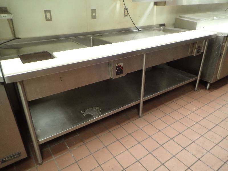 lot 2118 image: 101 Customized Stainless Work Table W APW Warmer Insert