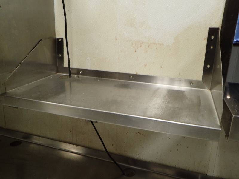 lot 2120 image: Fully Stainless Wall Mounted Shelf