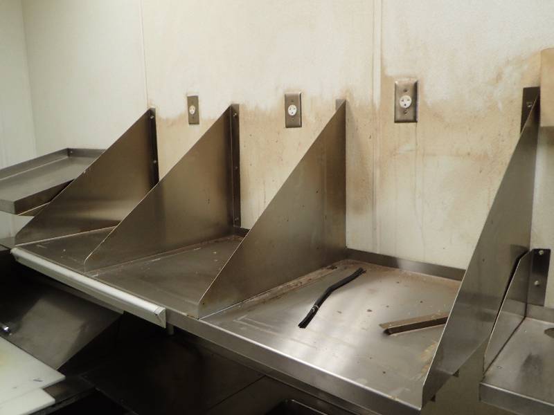 lot 2121 image: Fully Stainless Wall Mounted Shelf